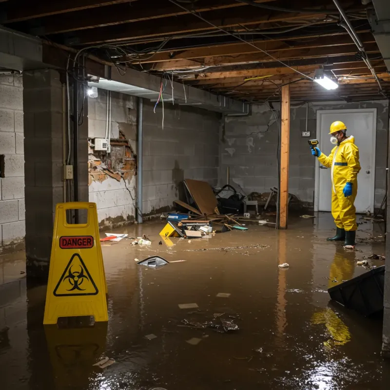 Flooded Basement Electrical Hazard in Lockwood, MT Property